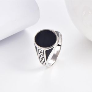 bague à émail motif romain