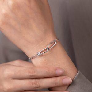 bracelet à maillons arrondis