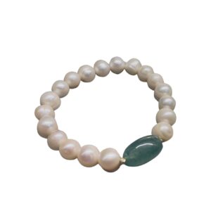 bracelet perles et pierre semi-naturelle