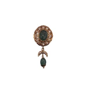broche avec pierres vertes
