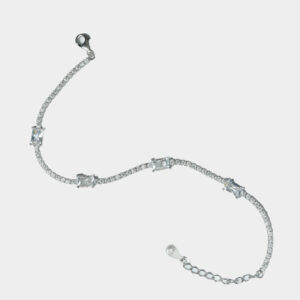 bracelet rivière à chatons taille émeraude