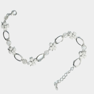bracelet chaines et fleurs