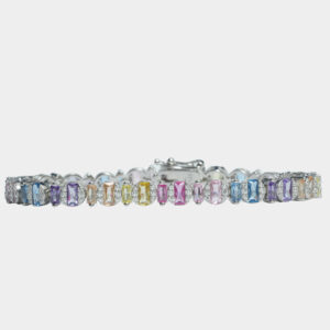 bracelet rivière tutti frutti à baguettes