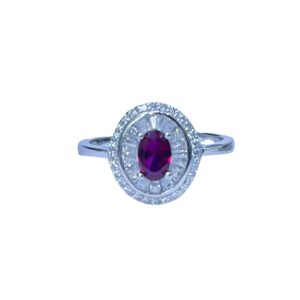 bague avec pierre en violet