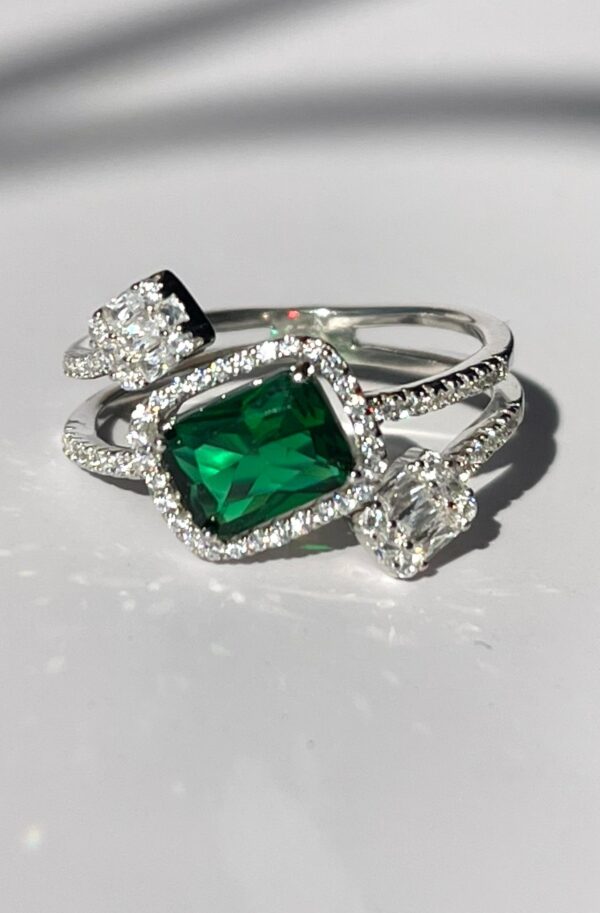 Bague rectangulaire duo