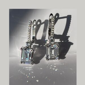 boucles à pierre baguettes