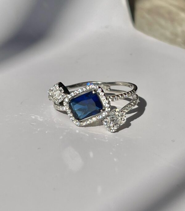 Bague rectangulaire duo